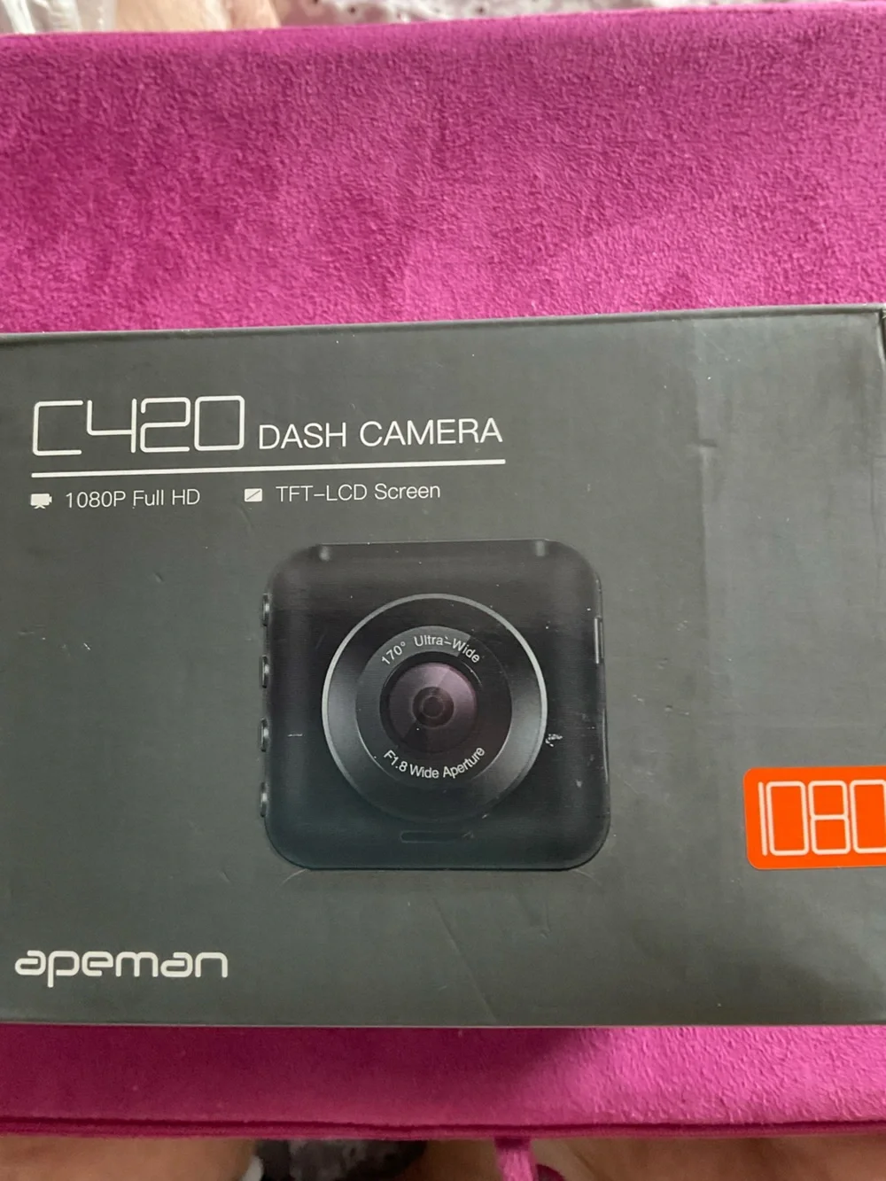 Apeman C420 Dash Camera - Black - 1080P Full HD, NIB